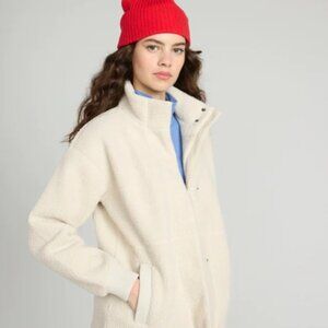 Mondetta Women's Soft Sherpa  Poly Fleece Jacket White